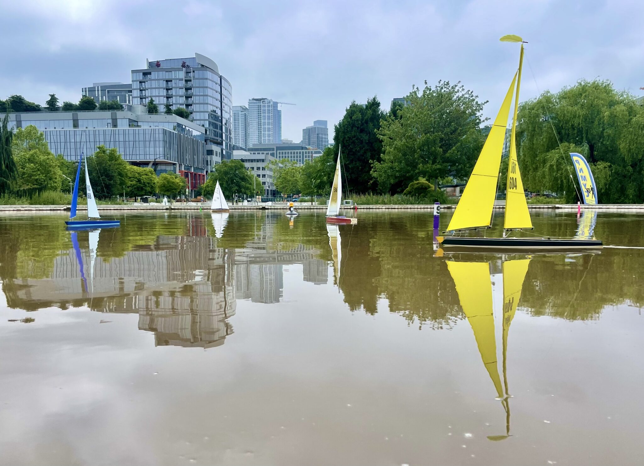 Lake union model sail boats