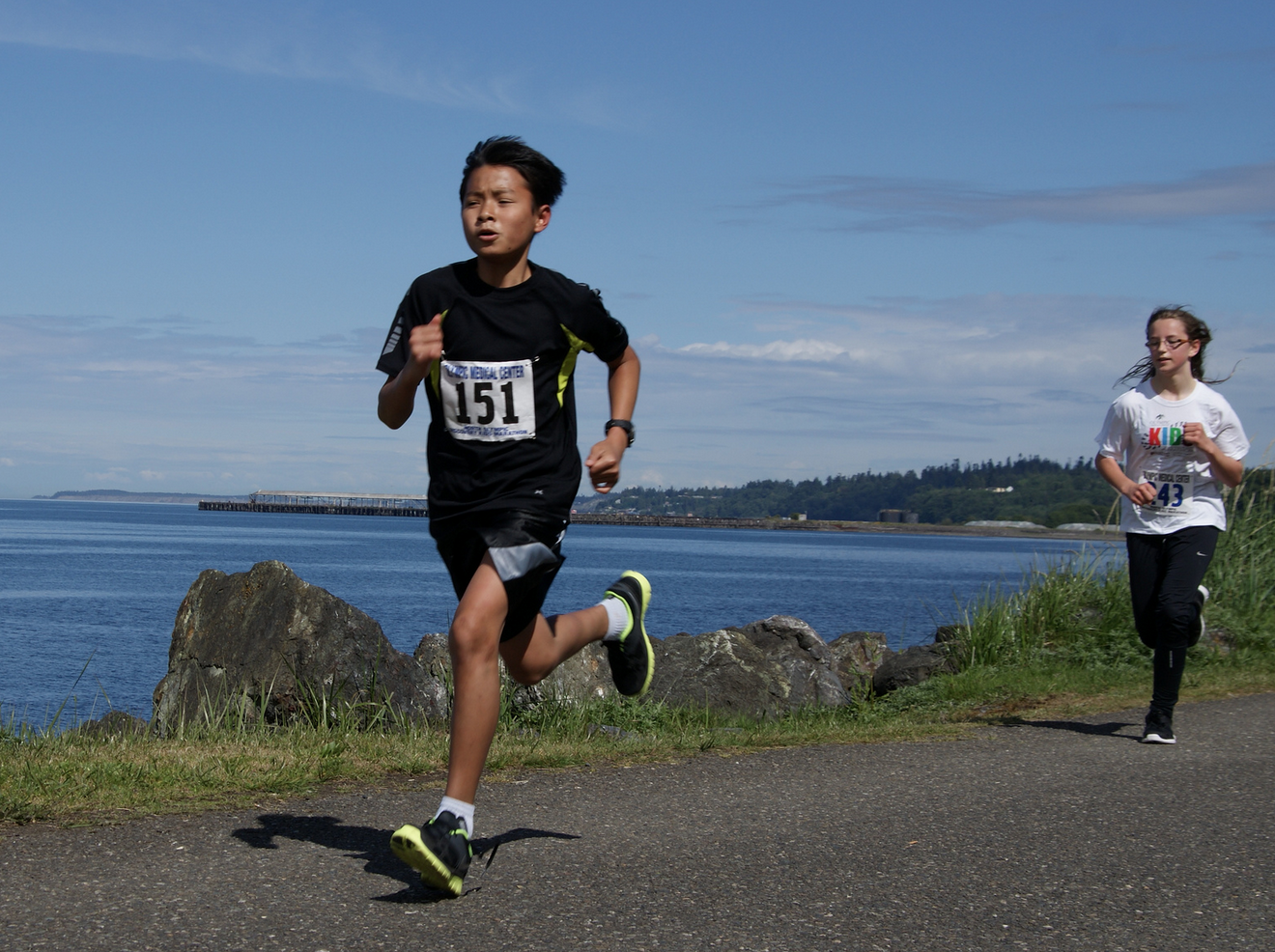Kids enjoy themselves on a fun run