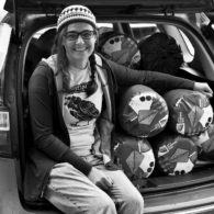 Help people: Suzanne Stauss with car load of sleeping bags