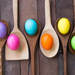 dyeing Easter eggs