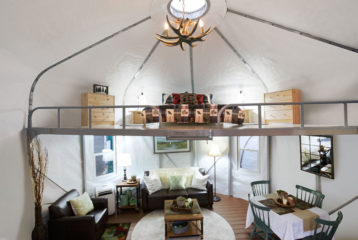 camping in a yurt