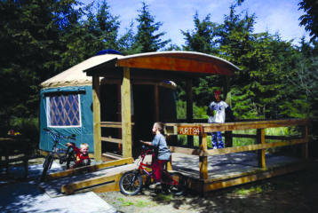 State Parks: Yurt in Cape Disappointment State Park