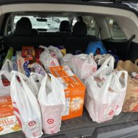 Food banks: A station wagon full of donations to help families fight hunger.