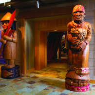 Welcome figures from the Hibulb Cultural Center