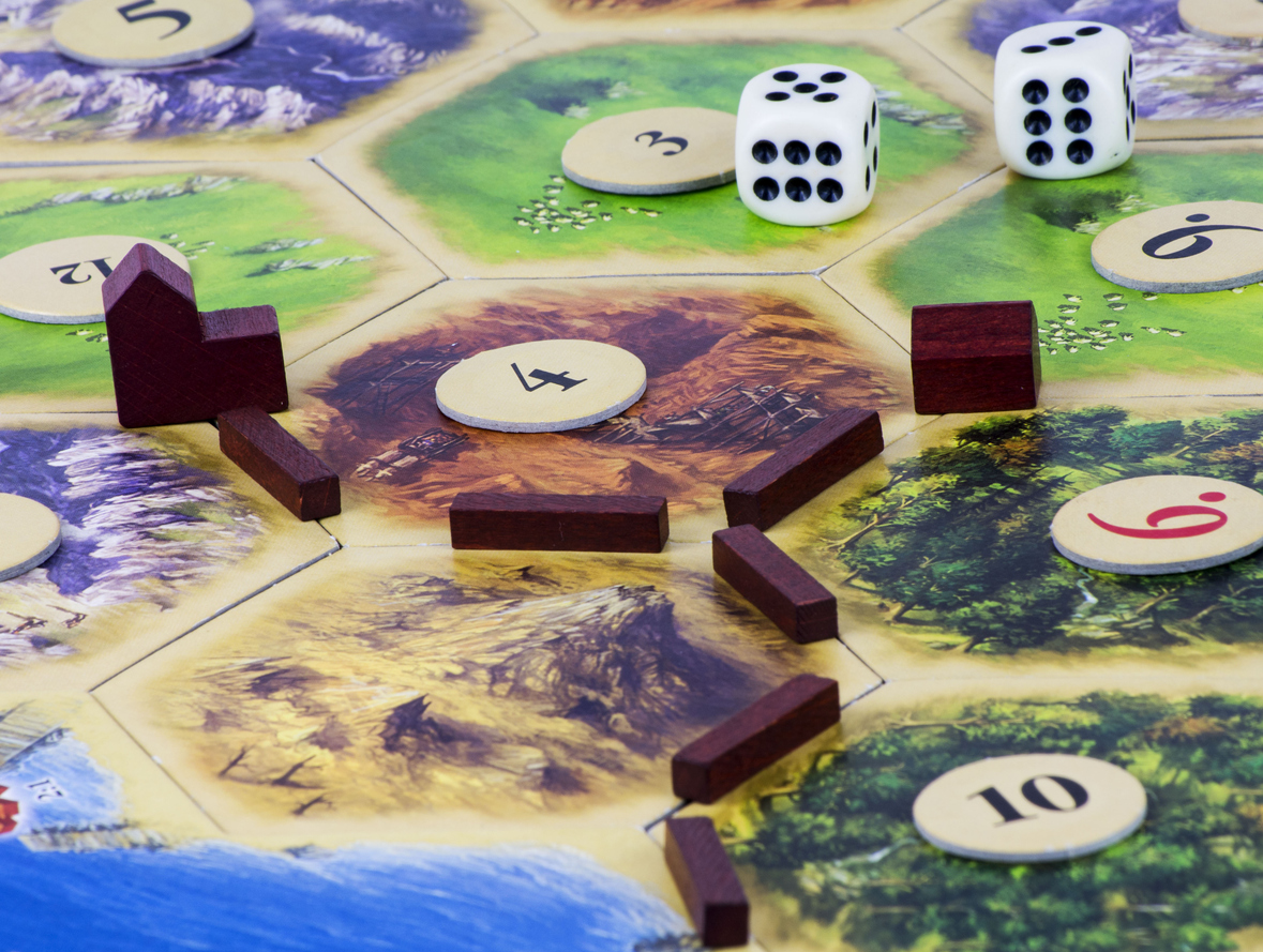 Games: the board of Settlers of Catan