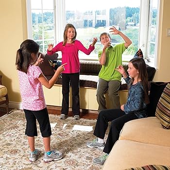 kids playing a game of charades