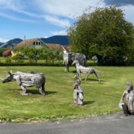 Joe Treat's lawn sculptures
