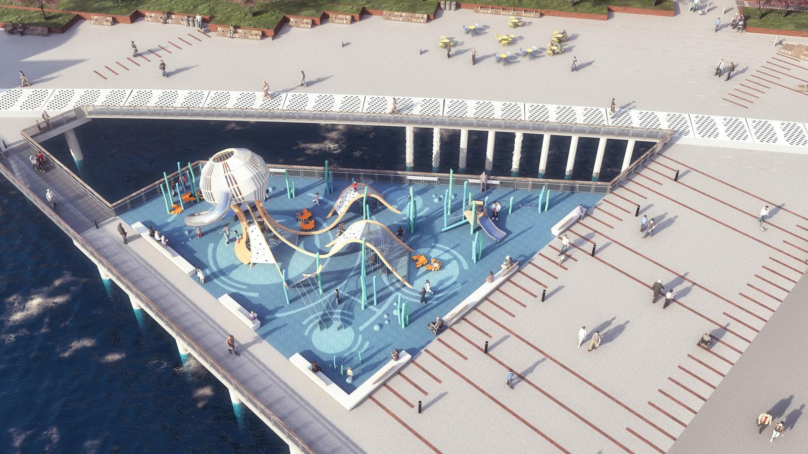 Waterfront playground