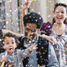 New year celebration at home