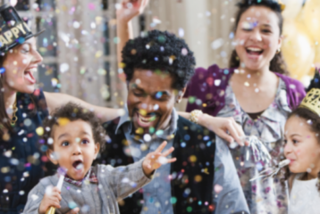 New year celebration at home