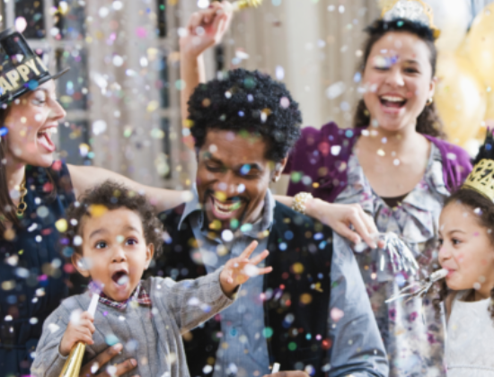 New year celebration at home