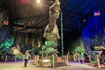 Life-size dinosaurs at Dinos Alive in Seattle