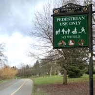 No bikes on green lake