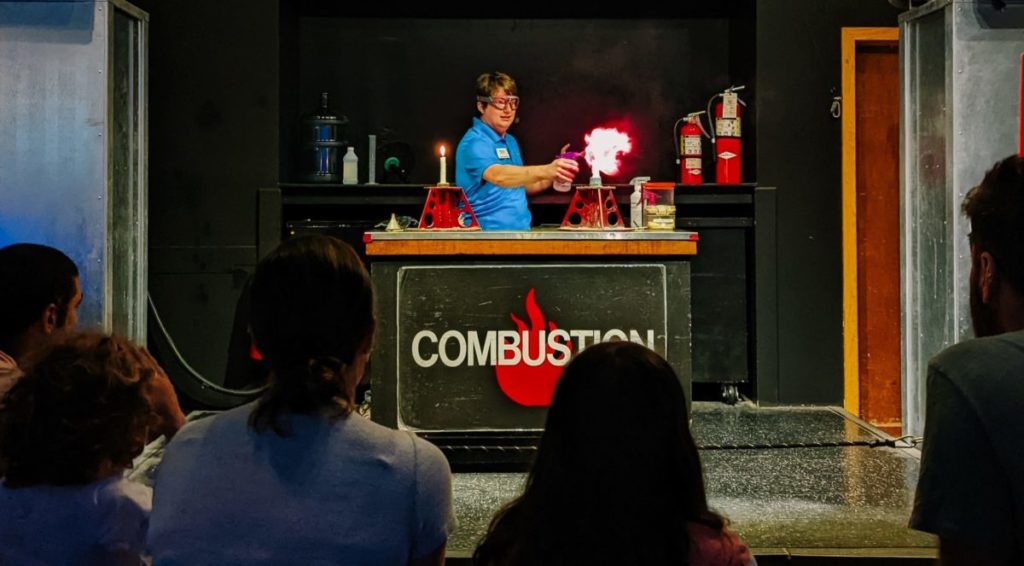 Scientists experiments with fire