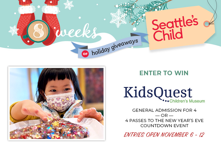 Seattle's Child 8 Weeks of Holiday Giveaways: Enter to win admission to KidsQuest Children's Museum