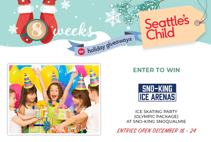 Seattle's Child 8 Weeks of Holiday Giveaways: Enter to win an ice skating party package from Sno-King Ice Arenas