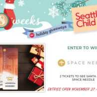 Seattle's Child 8 Weeks of Holiday Giveaways: Enter to win tickets to see Santa at the Space Needle