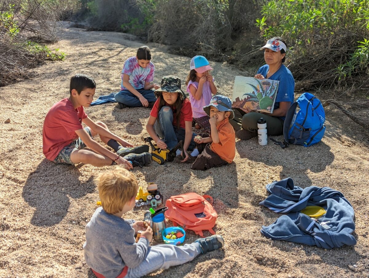 Outdoor play group: ending circle 