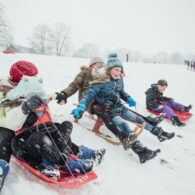 Sledding close to home, lowland sledding at home