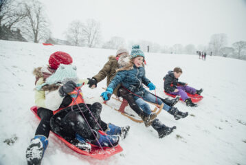 Sledding close to home, lowland sledding at home