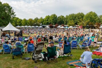 Kids dancing at a free summer concert in Seattle in 2025.