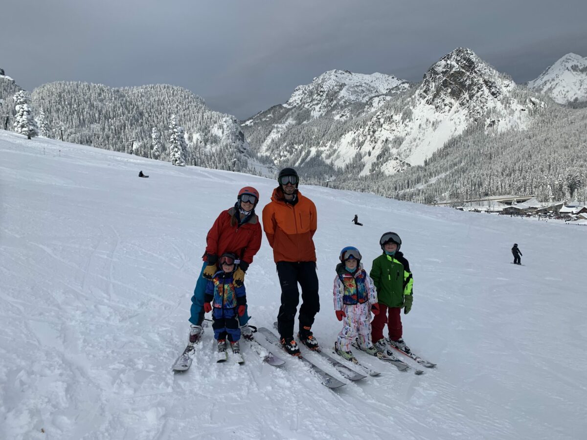 skiing with kids