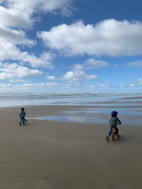Bike riding on the beach was a favorite activity for the kids.