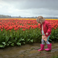 Chil in Rubber Boots in Tulips at Tulip Town[3]