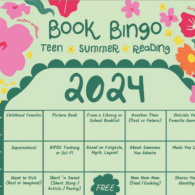 Book bingo card for teen