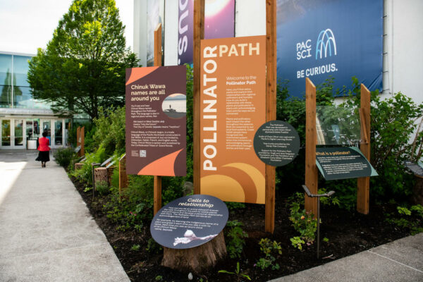 Pollinator Path at PacSci signs