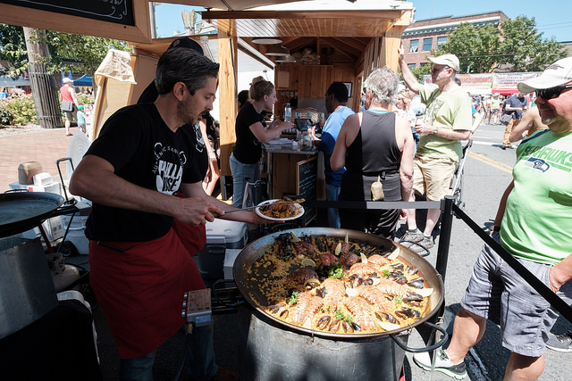 Ballard Ballard Seafoodfest food vendor. 