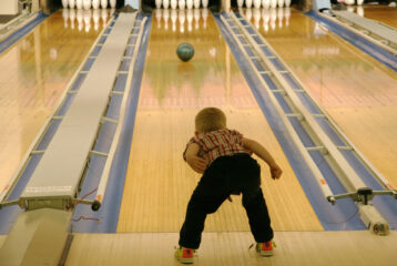Little kid bowling