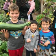 Children play together at Seattle PlayGarden’s inclusive summer free play program.