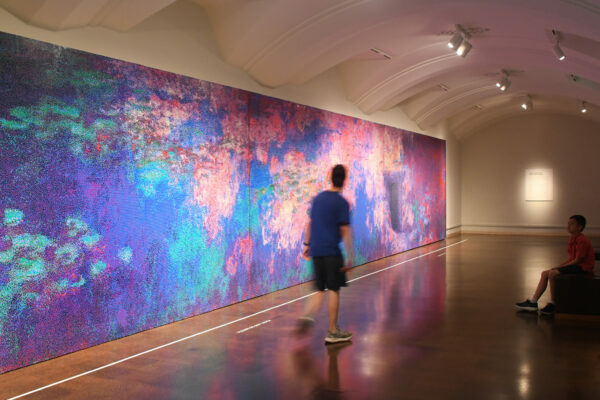 Ai Weiwei’s Water Lilies art installation made from LEGO bricks.