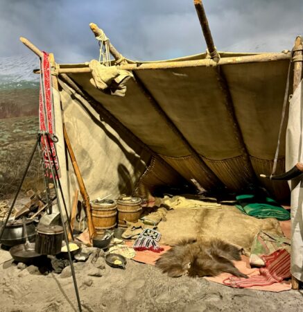 Northern Paiute shelter exhibit at the High Desert Museum in Bend Oregon