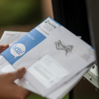 King County official election ballot in blue “Official Ballot” mailer envelope