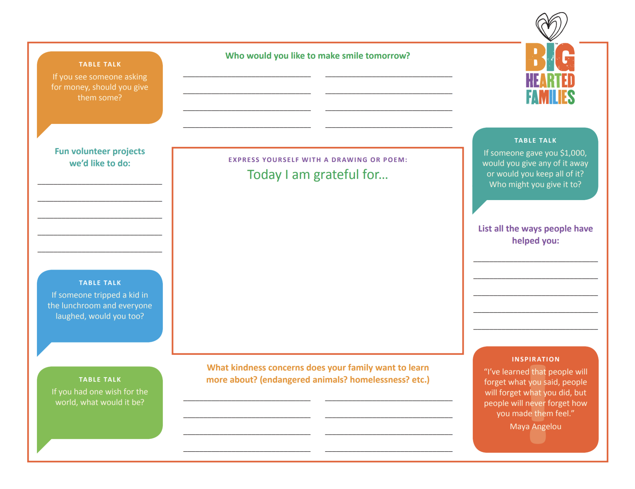 Valentine’s Day kindness activities for kids Seattle